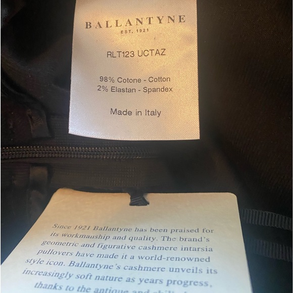 Ballantyne est 1921 Black Cotton Trousers IT 40 or US 4 - Picture 3 of 6
